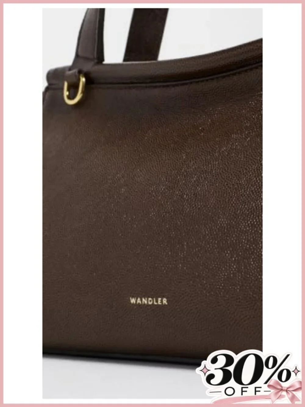 Pebbled Leather Satchel Dual Top Handle Adjustable Strap